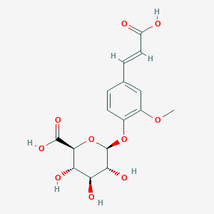 molecular formula C₁₆H₁₆Na₂O₁₀ B128892 Ferulic acid 4-O-glucuronide CAS No. 86321-24-6