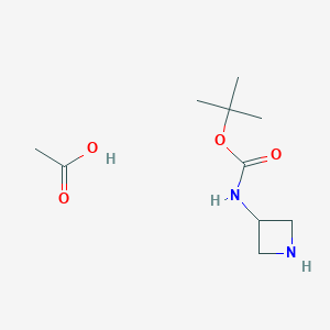 molecular formula C10H20N2O4 B1288920 Tert-butyl azetidin-3-ylcarbamate acetate 