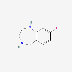 molecular formula C9H11FN2 B1288925 8-Fluoro-2,3,4,5-tetrahydro-1H-benzo[e][1,4]diazepine CAS No. 620948-83-6