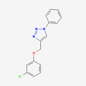 molecular formula C15H12ClN3O B12889261 4-((3-Chlorophenoxy)methyl)-1-phenyl-1H-1,2,3-triazole CAS No. 135034-72-9