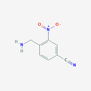molecular formula C8H7N3O2 B1288928 4-Aminomethyl-3-nitrobenzonitrile 