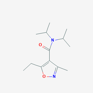 molecular formula C13H22N2O2 B12889307 5-Ethyl-3-methyl-N,N-di(propan-2-yl)-1,2-oxazole-4-carboxamide CAS No. 106833-52-7