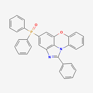 molecular formula C31H21N2O2P B12889326 Diphenyl(1-phenylimidazo[4,5,1-kl]phenoxazin-4-yl)phosphine oxide 