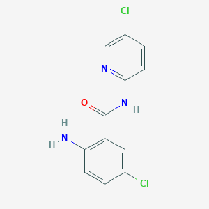 molecular formula C12H9Cl2N3O B1288934 2-amino-5-chloro-N-(5-chloropyridin-2-yl)benzamide CAS No. 229343-30-0