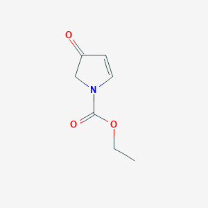 molecular formula C7H9NO3 B12889556 Ethyl 3-oxo-2,3-dihydro-1H-pyrrole-1-carboxylate 