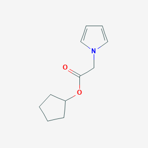 molecular formula C11H15NO2 B12889580 Cyclopentyl 1h-pyrrol-1-ylacetate CAS No. 7249-56-1