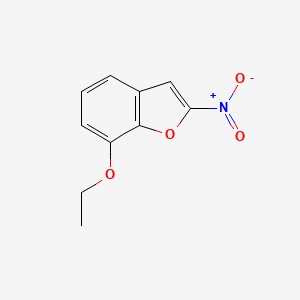 molecular formula C10H9NO4 B12889823 7-Ethoxy-2-nitro-1-benzofuran CAS No. 56897-23-5