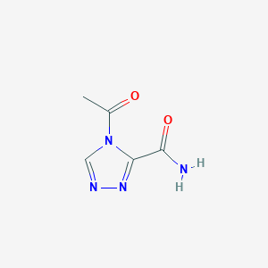 molecular formula C5H6N4O2 B12889854 4-Acetyl-4H-1,2,4-triazole-3-carboxamide CAS No. 62735-13-1