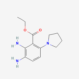 molecular formula C13H19N3O2 B12889868 Ethyl 2,3-diamino-6-(pyrrolidin-1-yl)benzoate CAS No. 921222-12-0