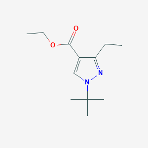 molecular formula C12H20N2O2 B12889995 Ethyl 1-(tert-butyl)-3-ethyl-1H-pyrazole-4-carboxylate CAS No. 682757-45-5