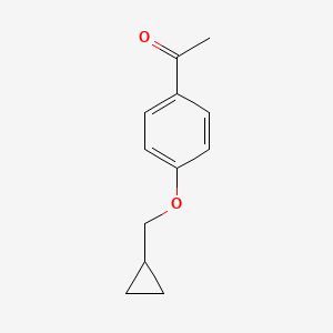molecular formula C12H14O2 B1289002 1-(4-(Cyclopropylmethoxy)phenyl)ethanone 