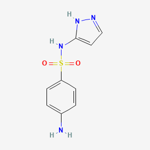 molecular formula C9H10N4O2S B12890023 4-Amino-N-(1H-pyrazol-3-yl)benzenesulfonamide CAS No. 51264-18-7
