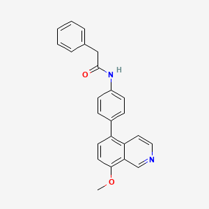 molecular formula C24H20N2O2 B12890073 N-[4-(8-Methoxyisoquinolin-5-yl)phenyl]-2-phenylacetamide CAS No. 919362-93-9