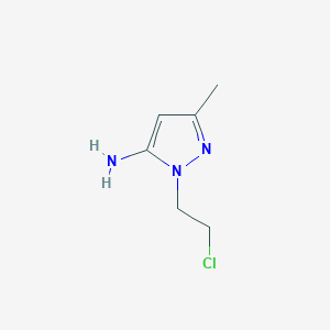 molecular formula C6H10ClN3 B12890092 1-(2-Chloroethyl)-3-methyl-1H-pyrazol-5-amine 