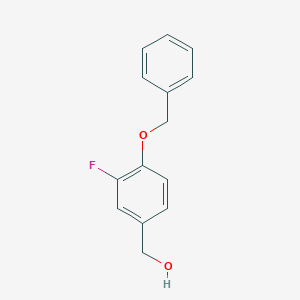 molecular formula C14H13FO2 B1289010 (4-(Benzyloxy)-3-fluorophenyl)methanol CAS No. 536974-94-4
