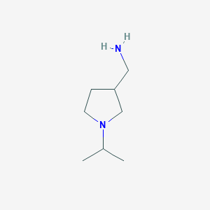 molecular formula C8H18N2 B1289013 1-[1-(丙-2-基)吡咯烷-3-基]甲胺 CAS No. 90203-08-0
