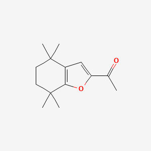 molecular formula C14H20O2 B12890140 1-(4,4,7,7-Tetramethyl-4,5,6,7-tetrahydro-1-benzofuran-2-yl)ethan-1-one CAS No. 90103-47-2