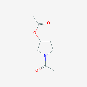 molecular formula C8H13NO3 B12890158 1-Acetylpyrrolidin-3-yl acetate 