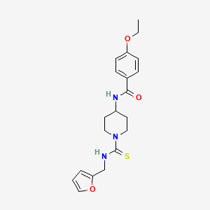 molecular formula C20H25N3O3S B12890211 4-Ethoxy-N-{1-[(furan-2-ylmethyl)-thiocarbamoyl]-piperidin-4-yl}-benzamide CAS No. 606112-46-3