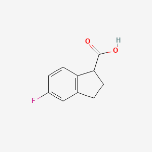 molecular formula C10H9FO2 B1289024 5-Fluoro-2,3-dihydro-1H-indene-1-carboxylic acid CAS No. 628732-48-9