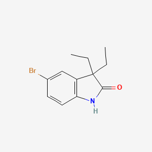 molecular formula C12H14BrNO B1289025 5-bromo-3,3-diethyl-2,3-dihydro-1H-indol-2-one CAS No. 304876-06-0