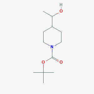 molecular formula C12H23NO3 B1289028 叔丁基 4-(1-羟乙基)哌啶-1-甲酸酯 CAS No. 183170-69-6