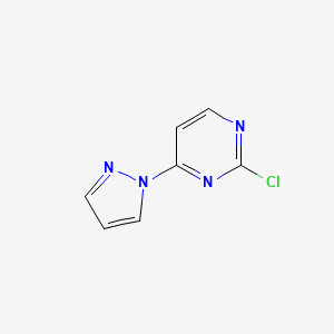 molecular formula C7H5ClN4 B1289029 2-chloro-4-(1H-pyrazol-1-yl)pyrimidine CAS No. 1247815-03-7