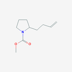 molecular formula C10H17NO2 B12890420 Methyl 2-(but-3-en-1-yl)pyrrolidine-1-carboxylate CAS No. 342878-55-1