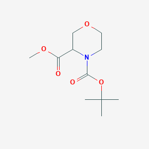 molecular formula C11H19NO5 B1289049 4-叔丁基 3-甲基吗啉-3,4-二羧酸酯 CAS No. 212650-45-8