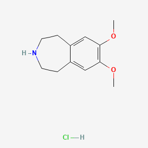 molecular formula C12H18ClNO2 B1289052 7,8-dimethoxy-2,3,4,5-tetrahydro-1H-3-benzazepine hydrochloride CAS No. 14165-90-3