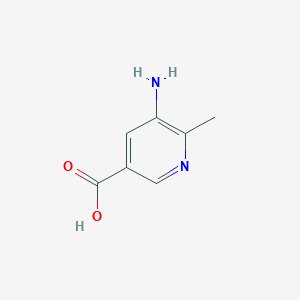 molecular formula C7H8N2O2 B1289054 5-Amino-6-methylpyridine-3-carboxylic acid CAS No. 91978-75-5
