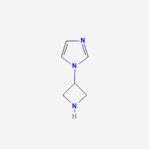 molecular formula C6H9N3 B1289055 1-(azetidin-3-yl)-1H-imidazole CAS No. 278789-06-3