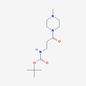 molecular formula C13H25N3O3 B1289059 tert-butyl N-[3-(4-methylpiperazin-1-yl)-3-oxopropyl]carbamate 