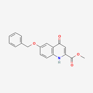 molecular formula C18H15NO4 B1289068 Methyl 6-(benzyloxy)-4-oxo-1,4-dihydroquinoline-2-carboxylate CAS No. 929028-73-9