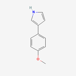 molecular formula C11H11NO B12890721 3-(4-Methoxyphenyl)-1H-pyrrole CAS No. 63761-14-8