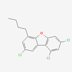 molecular formula C16H13Cl3O B12890788 Dibenzofuran, 6-butyl-1,3,8-trichloro- CAS No. 193764-65-7