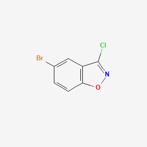 molecular formula C7H3BrClNO B1289081 5-溴-3-氯苯并[d]异恶唑 CAS No. 401567-43-9