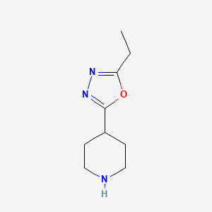 molecular formula C9H15N3O B1289084 4-(5-Ethyl-1,3,4-oxadiazol-2-yl)piperidine CAS No. 773841-46-6