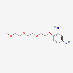 molecular formula C13H22N2O4 B12890893 4-(2-(2-(2-Methoxyethoxy)ethoxy)ethoxy)benzene-1,3-diamine CAS No. 93803-65-7