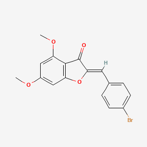 molecular formula C17H13BrO4 B12890914 (Z)-2-(4-Bromobenzylidene)-4,6-dimethoxybenzofuran-3(2H)-one 