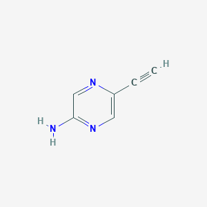 molecular formula C6H5N3 B1289106 5-Ethynylpyrazin-2-amine CAS No. 457099-42-2