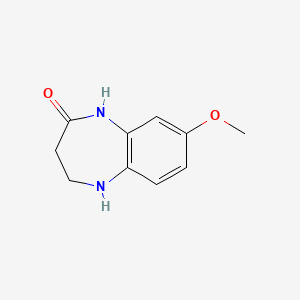 molecular formula C10H12N2O2 B1289110 8-Methoxy-4,5-dihydro-1H-benzo[b][1,4]diazepin-2(3H)-one CAS No. 36093-58-0
