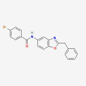 molecular formula C21H15BrN2O2 B12891125 N-(2-benzyl-1,3-benzoxazol-5-yl)-4-bromobenzamide CAS No. 785836-61-5