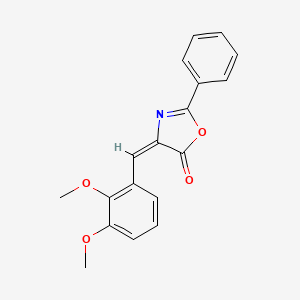 molecular formula C18H15NO4 B12891127 4-(2,3-Dimethoxybenzylidene)-2-phenyloxazol-5(4H)-one 