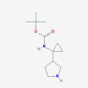 molecular formula C12H22N2O2 B1289125 1-(Boc-amino)-(pyrrolidin-3-YL)-cyclopropane CAS No. 185693-07-6