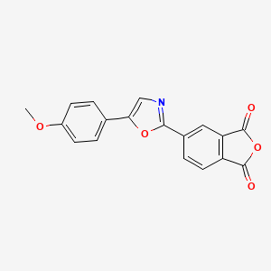 molecular formula C18H11NO5 B12891371 5-[5-(4-Methoxyphenyl)-1,3-oxazol-2-yl]-2-benzofuran-1,3-dione CAS No. 66788-86-1