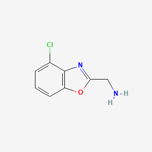 molecular formula C8H7ClN2O B12891446 2-(Aminomethyl)-4-chlorobenzo[d]oxazole 