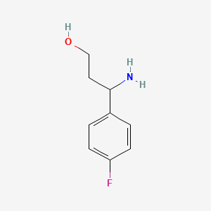 molecular formula C9H12FNO B1289145 3-Amino-3-(4-fluorophenyl)propan-1-ol CAS No. 612532-52-2