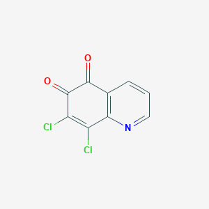 molecular formula C9H3Cl2NO2 B12891460 7,8-Dichloroquinoline-5,6-dione CAS No. 26276-80-2