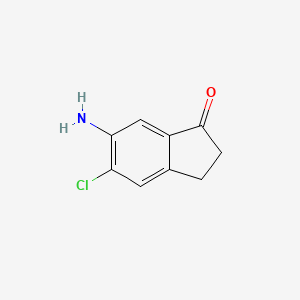 molecular formula C9H8ClNO B1289152 6-amino-5-chloro-2,3-dihydro-1H-inden-1-one CAS No. 64220-31-1